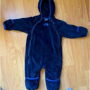 North Face Infant 3-6 Mth Chimborazo One Piece Winter Plush Blue